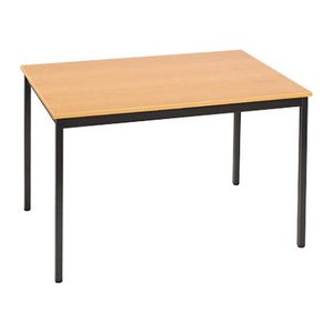 SODEMATUB Mehrzwecktisch buche, schwarz rechteckig, Vierkantrohr schwarz, 70,0 x 60,0 x 74,0 cm