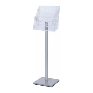 Showdown® Displays Prospektständer MB4C330 transparent DIN A4 4 Fächer 34,0 x 33,0 x 111,5 cm, 1 St.