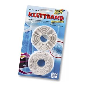 folia Klettband weiß, 2 Rollen