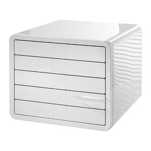 HAN Schubladenbox iBox  weiß 1551-12D, DIN A4 mit 5 Schubladen, 1 St.