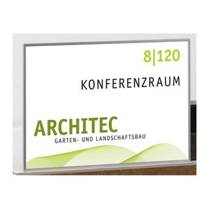 SignSystems® Türschild New Age Metall silber DIN A5 quer, 1 St.
