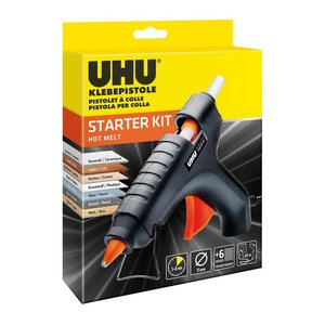 UHU STARTER KIT HOT MELT Heißklebepistole schwarz, orange, 1 St.