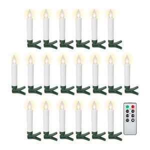 goobay LED Weihnachtsbaumkerzen weiß, 20 St.