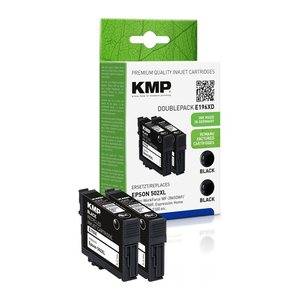 KMP Patrone Epson Pro WF-2865DWF ers. 502XL T02W14 2 x black remanufactured