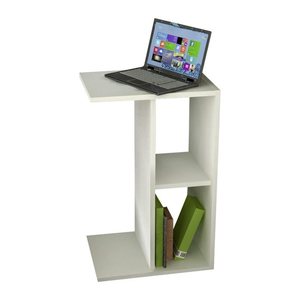 VCM my home Nachto-Stand Beistelltisch rechteckig Spanplatte weiß 45,0 x 40,0 x 60,0 cm, 1 St.