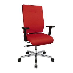 Topstar Bürostuhl Sitness 70, PS79BH W51 Stoff rot, Gestell alu