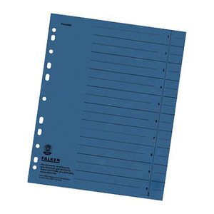 FALKEN Trennblätter DIN A4 1-0 blau, 230 g/qm, 100 St.