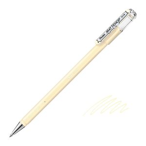 Pentel Mattehop Gelschreiber elfenbein 0,5 mm, Schreibfarbe: weiß, 1 St.