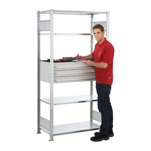 SCHULTE Anbauregal 14685 silber 100,0 x 50,0 x 200,0 cm