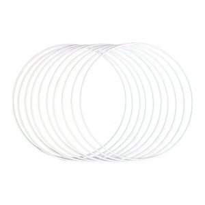 Rayher Metallringe-Set beschichtet weiß Ø 20,0 cm, 10 St.