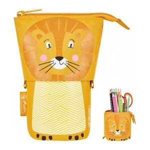herlitz Stiftehalter Lion gelb Kunststoff 14,0 x 7,5 x 18,5 cm