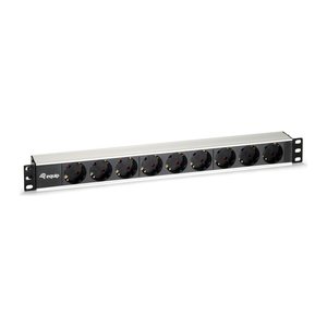 Equip 19" Steckdosenleiste 9xSchuko->St.90° si. Alu.