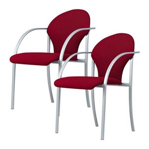 Nowy Styl Besucherstühle Visa VISA ALU EF-037 bordeaux Stoff, 2 St.
