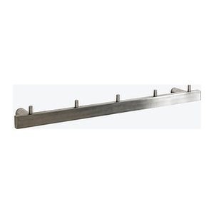 HAKU Möbel Wandgarderobe 16743 silber Metall 5 Haken 46,0 x 4,0 cm, 1 St.