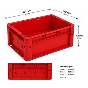 SCHULTE Eurobox rot 30,0 x 40,0 x 21,0 cm, 1 St.