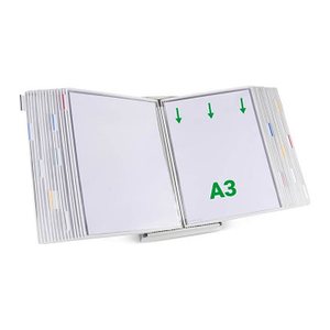 tarifold Sichttafelsystem 433302 DIN A3 weiß mit 30 St. Sichttafeln, 1 St.