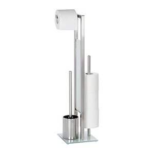 WENKO WC-Garnitur Rivalta silber matt Metall, 1 St.