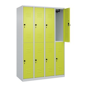 CP Spind Classic Plus clowngrün, lichtgrau 080300-40 S10009, 8 Schließfächer 120,0 x 50,0 x 185,0 cm
