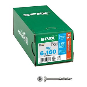 SPAX® Universalschrauben T30 Senkkopf Edelstahl A2 0197000601603 6 mm x 160 mm, 100 St.