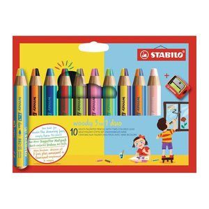 STABILO woody 3 in 1 Malset farbsortiert, 10 St.
