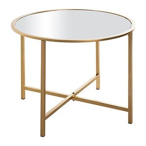 HAKU Möbel Beistelltisch rund Spiegel gold 60,0 x 60,0 x 45,0 cm, 1 St.