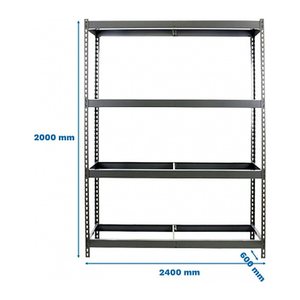 Simonrack Schwerlast-Weitspannregal SIMONFORTE 8435104975961 grau 240,0 x 60,0 x 200,0 cm