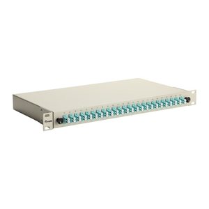 Equip LWL-Spleißkasten 24-Port LC-Duplex OM3 1U komplett gr