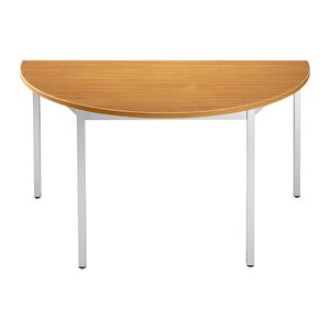 SODEMATUB Mehrzwecktisch kirschbaum, alu halbrund, Vierkantrohr alu, 120,0 x 60,0 x 74,0 cm
