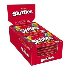Skittles Fruits Kaubonbons 14 x 38,0 g, 14 St.