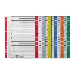 LEITZ Trennblätter 1652 DIN A4 1-0 gelb, 230 g/qm, 100 St.