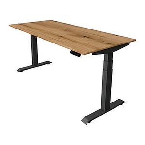 Kerkmann Move 4 elektrisch höhenverstellbarer Schreibtisch eiche rechteckig, T-Fuß-Gestell grau 180,0 x 80,0 cm
