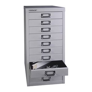 BISLEY MultiDrawer™ L2910 Schubladenschrank silber 10 Schubladen 27,8 x 38,0 x 59,0 cm, 1 St.