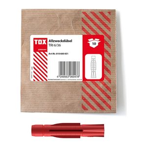 TOX TRI 6/36 010600051 Universaldübel Ø 6 mm x 36 mm, 10 St.