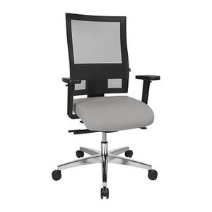 Topstar Bürostuhl Sitness 60, PS69BH W53 Stoff grau, Gestell alu
