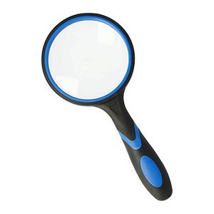 WESTCOTT Lupe schwarz/blau 3-fach, Ø 100 mm