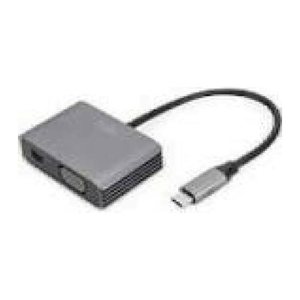 DIGITUS Adapter USB-C St. -> VGA Bu./MiniDP Bu. 4K/30Hz 20cm
