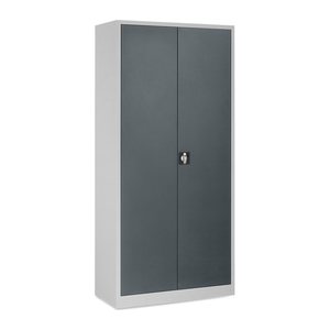 Aktenschrank aus Stahl – 920 x 420 (5 OH) – Korpus in Lichtgrau (Türen Anthrazitgrau)