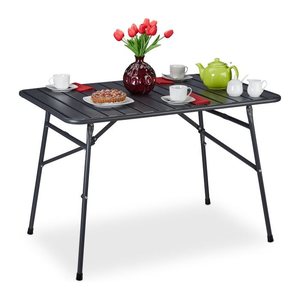 relaxdays Gartentisch anthrazit rechteckig 110,0 x 70,5 x 74,5 cm
