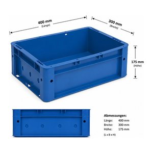 SCHULTE Eurobox blau 30,0 x 40,0 x 17,5 cm, 1 St.