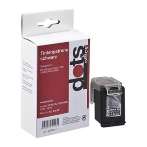 dots  schwarz Druckerpatrone kompatibel zu HP 901XL (CC654AE)