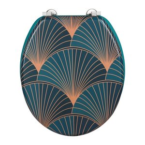 WENKO WC-Sitz Aira blau, Motiv, 1 St.
