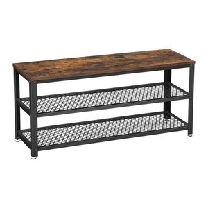 VASAGLE Sitzbank LBS078B01 braun, schwarz Holz 100,0 cm