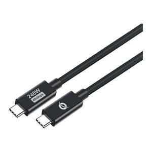 CONCEPTRONIC Kabel USB-C4.0->C 240W/PD3.1 40Gbs 1.20m sw