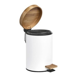 Zeller Kosmetikeimer 3,0 l Bambus, weiß, 1 St.