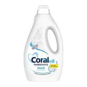 Coral FARBSCHUTZ Weiß Waschmittel flüssig, 1,3 l