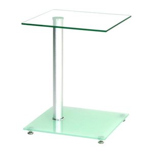 HAKU Möbel Beistelltisch rechteckig Glas transparent 40,0 x 40,0 x 52,0 cm, 1 St.