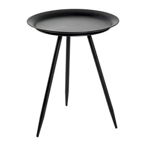 HAKU Möbel Beistelltisch rund Metall schwarz 38,0 x 38,0 x 47,0 cm, 1 St.