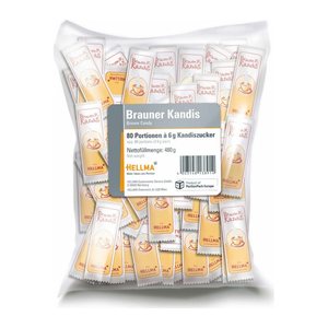 HELLMA  Brauner Kandis Zuckersticks, 80x 6,0 g