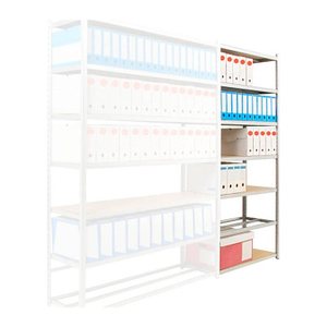 Manorga Anbau-Schwerlastregal EPSILINE ASZ2510607SAAA099 silber 100,0 x 60,0 x 252,0 cm