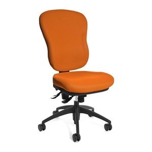 Topstar Bürostuhl Wellpoint 30 SY, 8060 BC4 Stoff orange, Gestell schwarz